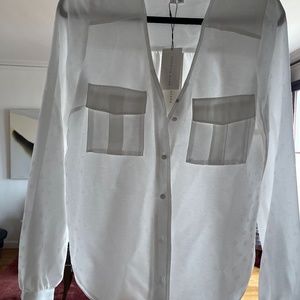 Veronica Beard elegant white blouse new with tags
